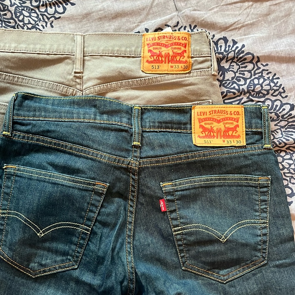 Bundle! 2 pairs men’s Levi’s 511/513 
size: W33 L30